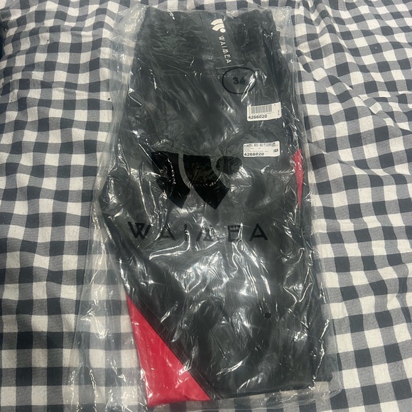 NWT!!! Mens fashion faux leather stacked color block jean; Sz 34W - Picture 2 of 7